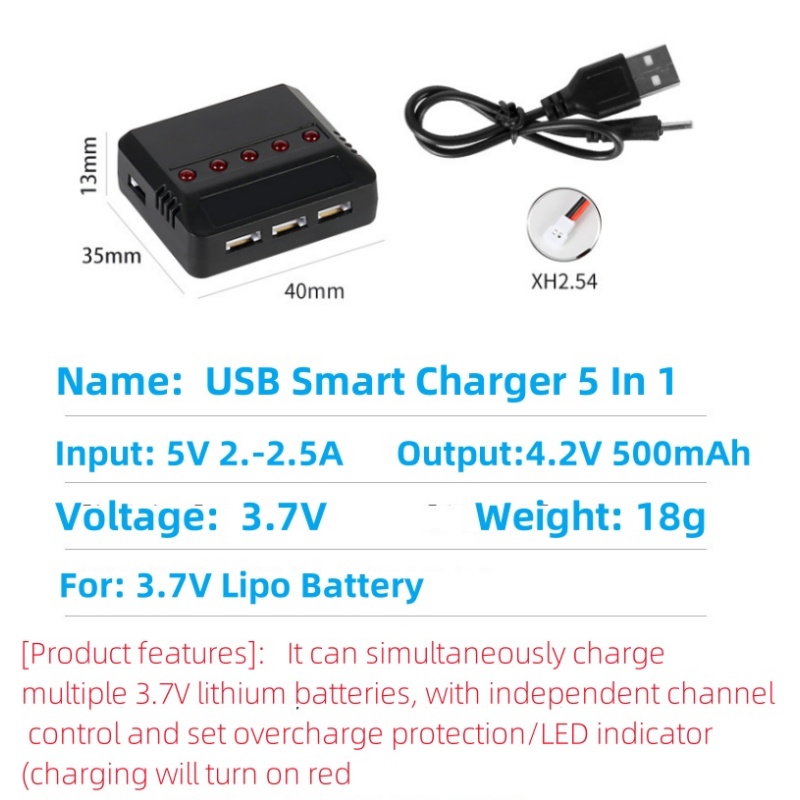 Syma X5HW X5HC X5C X5SW 3.7V 5 - Drone Battery Balance Charger recensione e prezzo