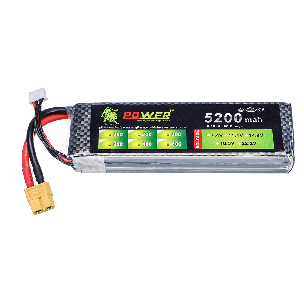 3S 5200mah 11.1V 60C Lipo Batt - Drone Battery 3S recensione e prezzo