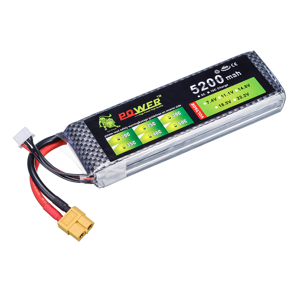 3S 5200mah 11.1V 60C Lipo Batt - Drone Battery 3S recensione e prezzo